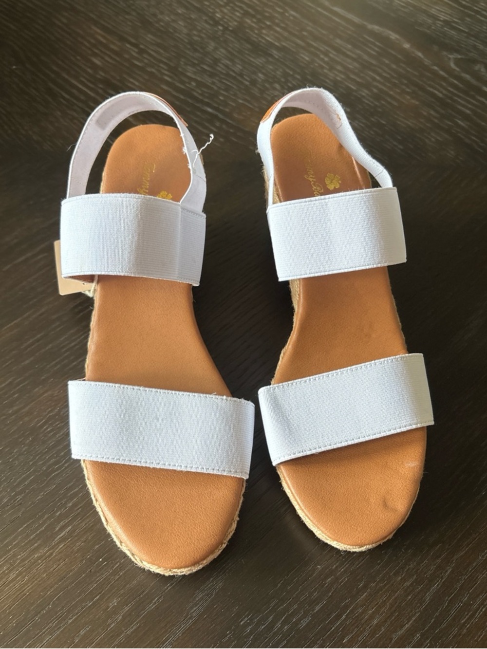 Tommy Bahama White Fabric Sakura Espadrille Wedge Slingback Sandal NWT 8.5M - Picture 2 of 6